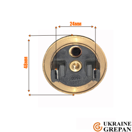 ТЕН для бойлера Ariston мідний, 2,0 кВт, (фланець 48 мм для круглого фланцю бойлера)