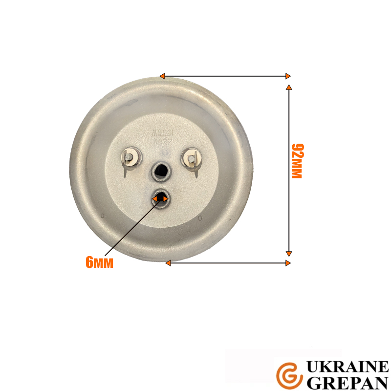 ТЕН для бойлера мідниий, 1,5 кВт, №33 - Фото 1