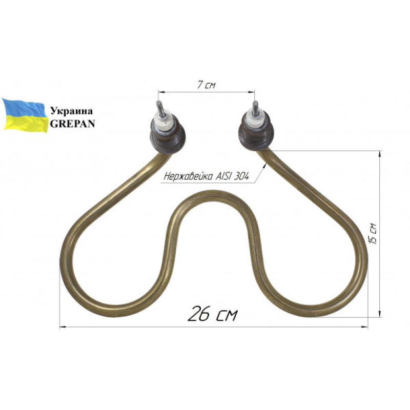 ТЭН для котла КПЭ-60, 3,15 кВт "Ромашка" - Фото 1