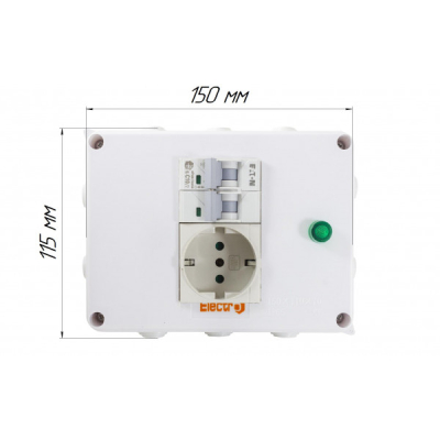  Автоматичний вимикач із розеткою Grepan