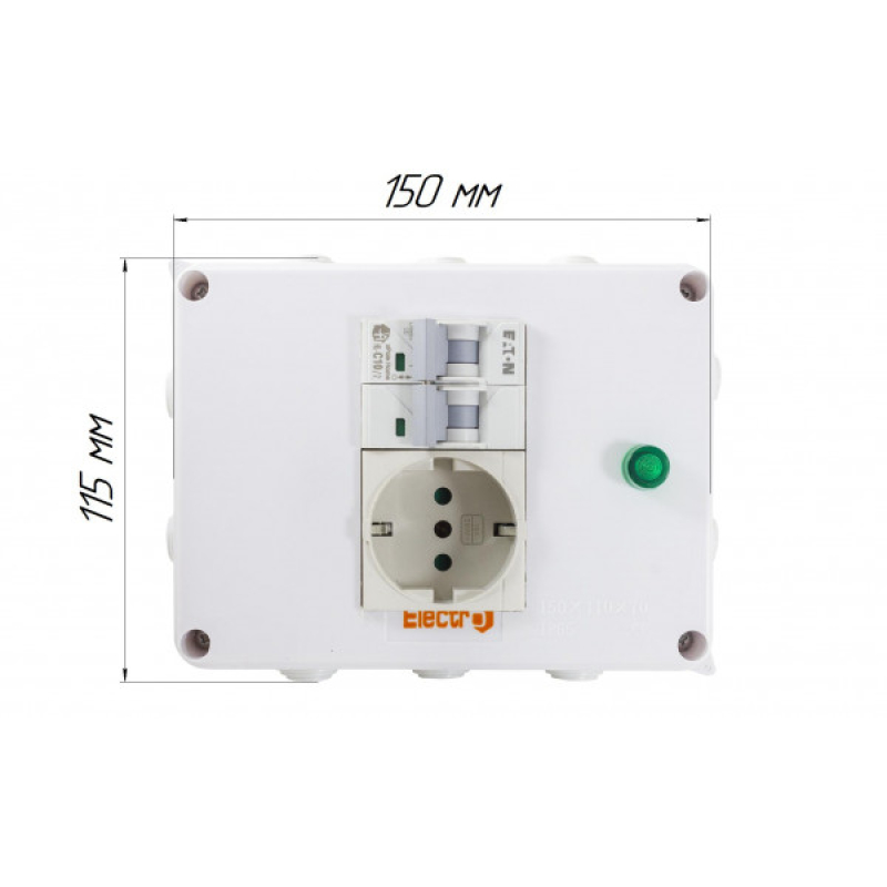  Автоматичний вимикач із розеткою Grepan