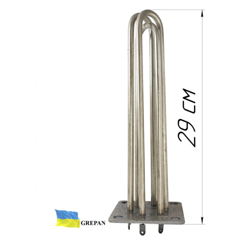 Блок-ТЕН (нержавійка) 4,5 кВт 220/380B на стальній пластині