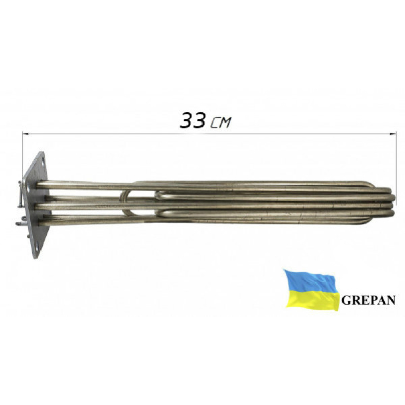 Блок-ТЭН (нержавейка) 9,0 кВт 220/380 В на стальной пластине - Фото 2