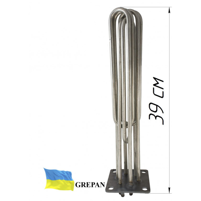 Блок-ТЕН (нержавійка) 12,0 кВт 220/380B  на стальній пластині