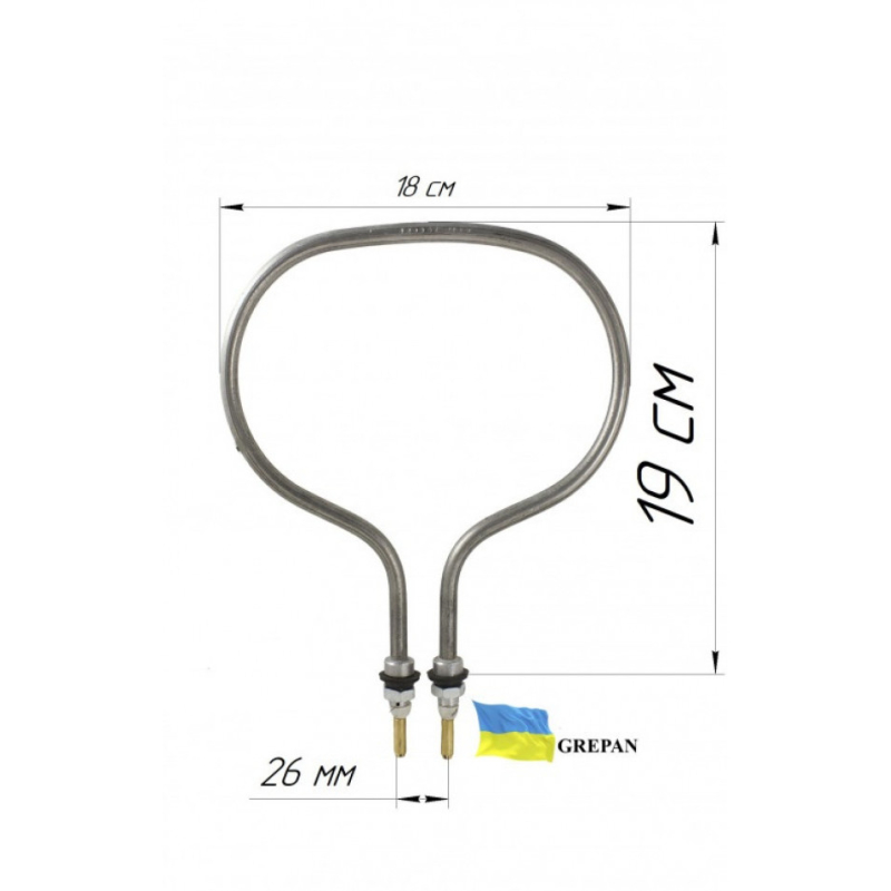 ТЕН для соковарки, нержавійка, 1,25 кВт, М10