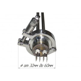 ТЕН для котла на кламповому з'єднанні №2,  нержавійка сталь, від 0,5кВт до 5кВт