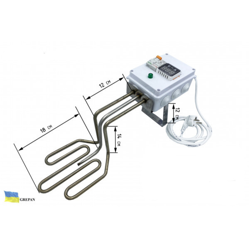 ТЕН для нагрівання олії , нержавійка,1,0кВт