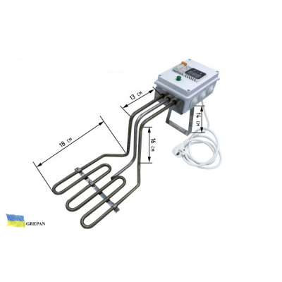ТЕН для нагрівання олії №2, нержавійка, 1,2кВт