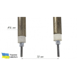 ТЕН для повітря, П-образний, нержавійка, 1,5 кВт