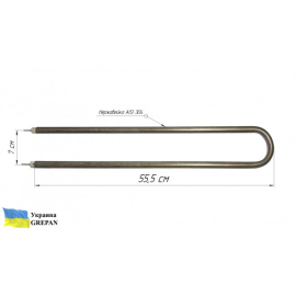 ТЭН для воздуха, П-образный, нержавейка, 2,0 кВт