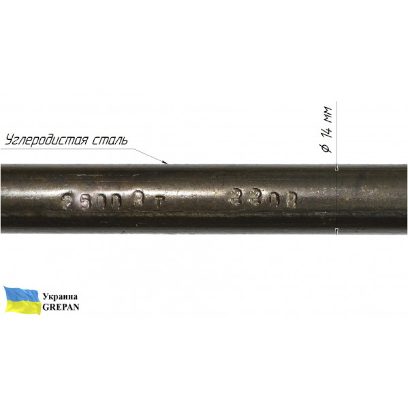 ТЭН для воздуха, П-образный, углеродистая сталь, 2,5 кВт - Фото 3