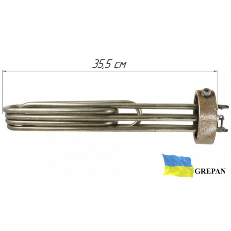 Блок-ТЕН для електрокотла ЕКО-2 (ЭКО-2), 9,0 кВт, нержавійка, 2,5'' внутрішня різьба - Фото 1