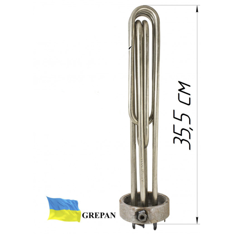 Блок-ТЕН для електрокотла ЕКО-2 (ЭКО-2), 9,0 кВт, нержавійка, 2,5'' внутрішня різьба