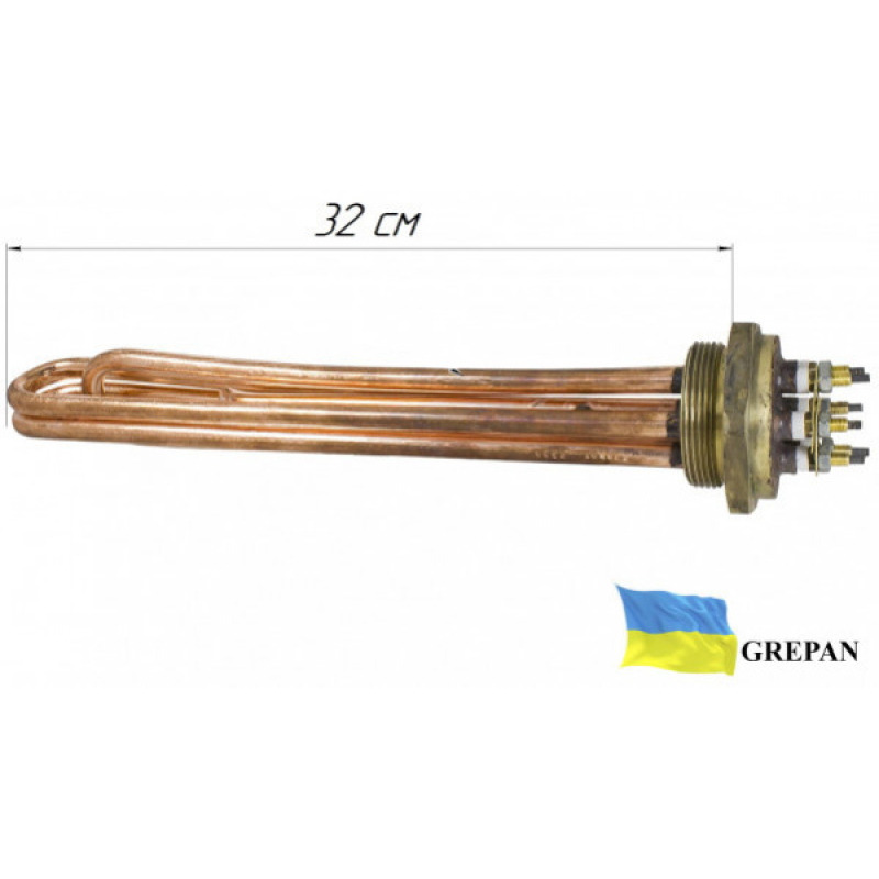 Блок-ТЕН мідний 6,0 кВт 2" - Фото 2