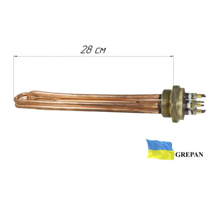 Блок-ТЕН мідний, 3,0 кВт 1,5" - Фото 1