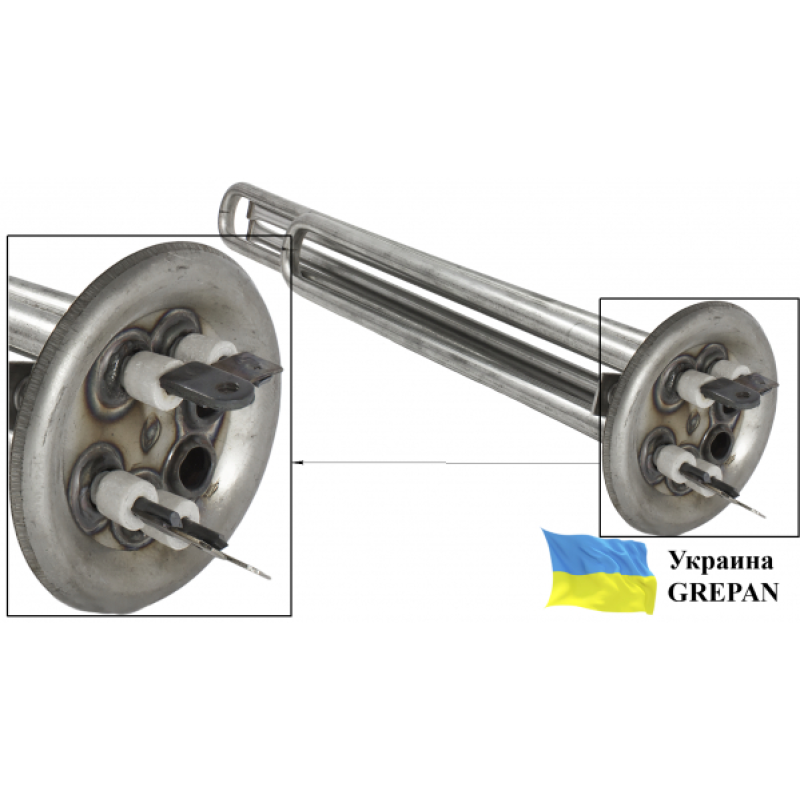 ТЕН для бойлера нержавіючий, 2,5 кВт, №24 - Фото 2