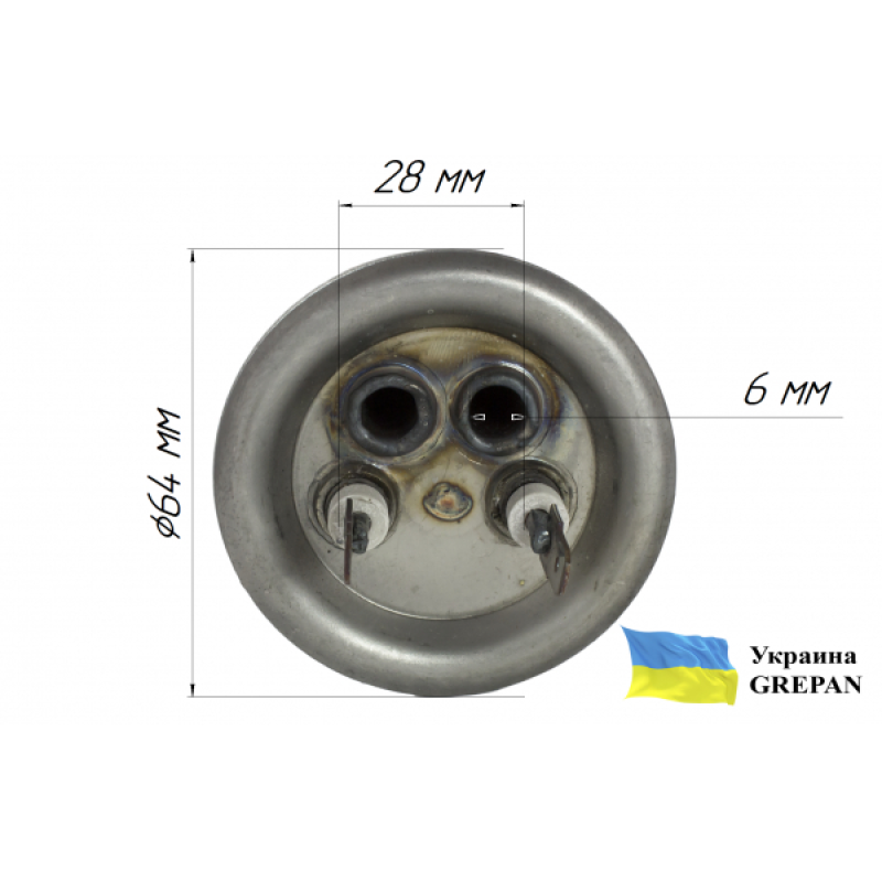 ТЭН для бойлера нержавеющий, 2,0 кВт, №20 - Фото 3