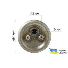 ТЭН для бойлера нержавеющий, 1,5 кВт, №19