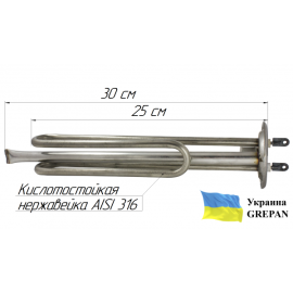 ТЭН для бойлера нержавеющий, 2,0 кВт, №18