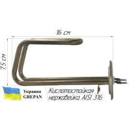 ТЕН для бойлера нержавіючий, 1,5 кВт, №31