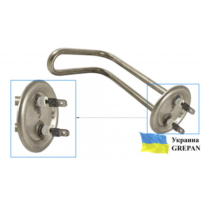 ТЕН для бойлера нержавіючий, 0,8 кВт, №44 - Фото 2