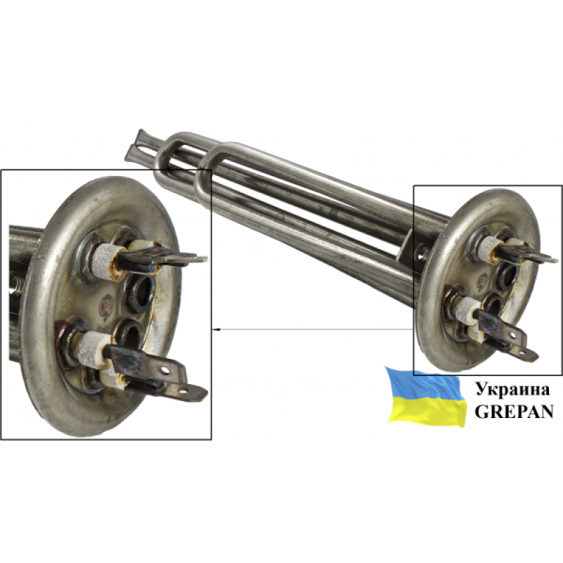 ТЕН для бойлера нержавіючий, 1,0 кВт, №43 - Фото 2