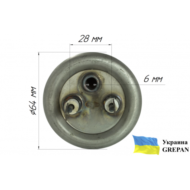 ТЭН для бойлера нержавеющий, 1,5 кВт, №38 - Фото 3