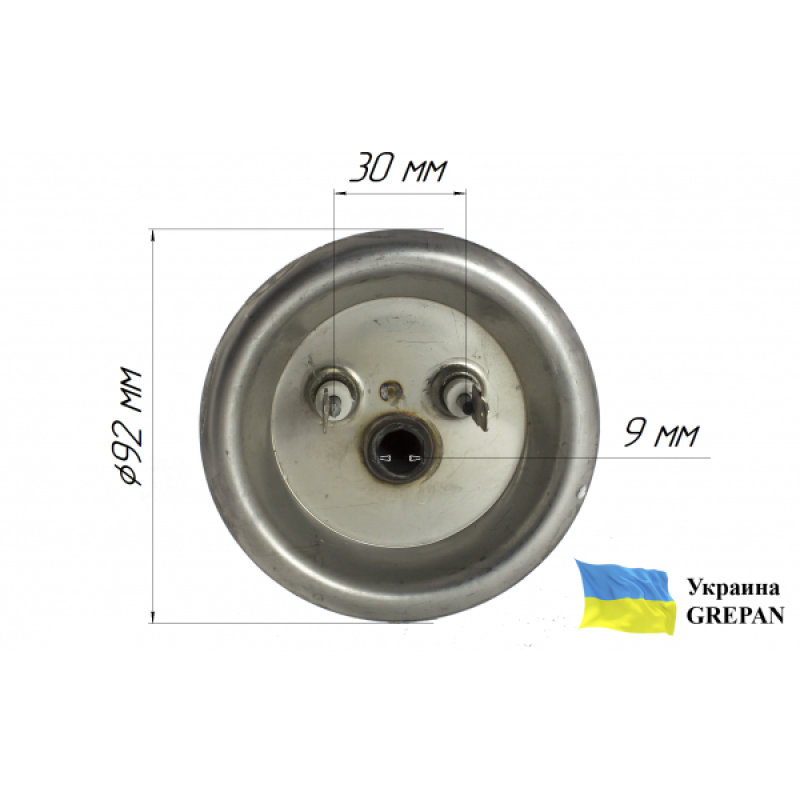 ТЕН для бойлера нержавіючий, 1,5 кВт, №35 - Фото 3