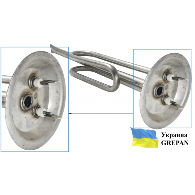 ТЕН для бойлера нержавіючий, 1,5 кВт, №35 - Фото 2