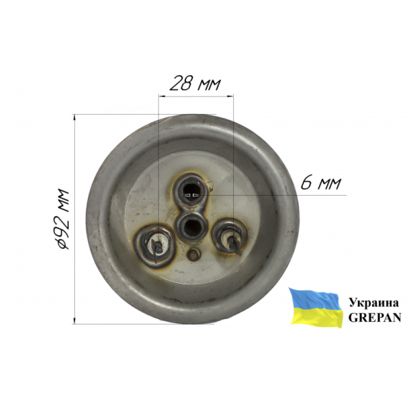 ТЕН для бойлера нержавіючий, 1,5 кВт, №33 - Фото 3