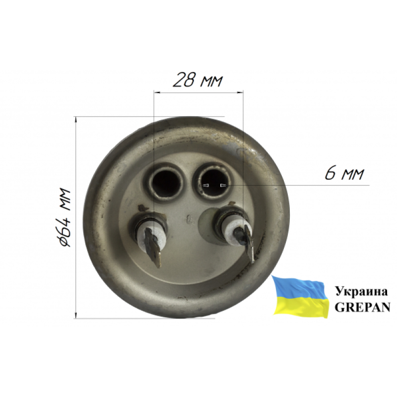 ТЕН для бойлера нержавіючий,1,5 кВт, №16 - Фото 3