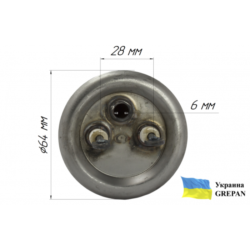 ТЕН для бойлера нержавіючий, 1,0 кВт, №10 - Фото 1