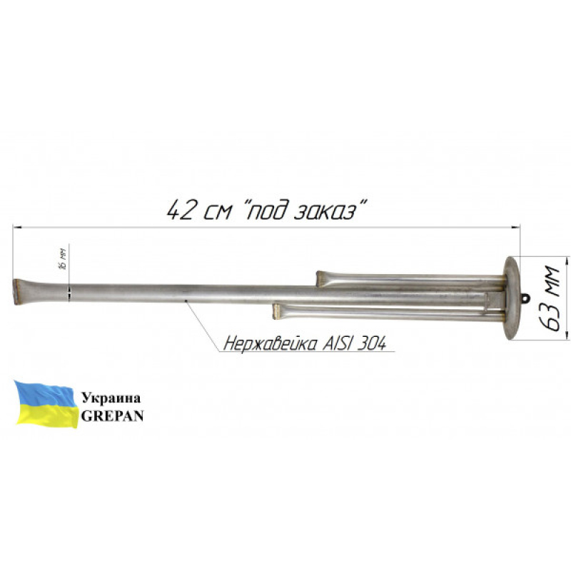 Фланец для бойлера Electrolux (3 трубки) - Фото 1