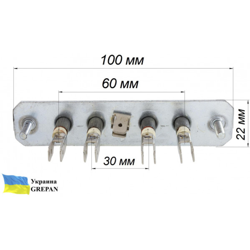 ТЭН для духовки Ardo (0,7+1,8), нержавейка,  2,5 кВт - Фото 3
