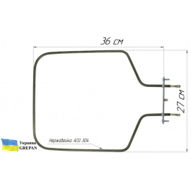 ТЭН для духовки Vesta, нержавейка, 0,8 кВт, верхний