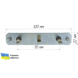 ТЭН для духовки Vesta, нержавейка, 0,8 кВт, верхний