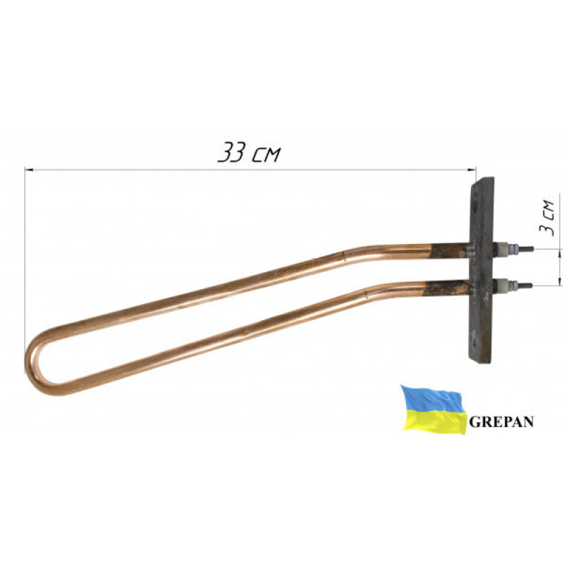 ТЕН мідний для автоклава стерилізатору ВК-30, ВКУ-50 1,5 кВт/220В - Фото 3