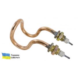 ТЭН медный для дистиллятора 1,0 кВт/220В, М18, "гнутый"