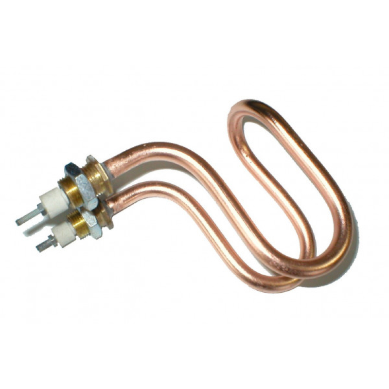 ТЭН медный для дистиллятора 1,0 кВт/220В, М18, "гнутый" - Фото 1