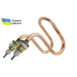ТЭН медный для дистиллятора ДЭ-10 (ДЕ-10), 2,0 кВт/220В, М18, "гнутый"