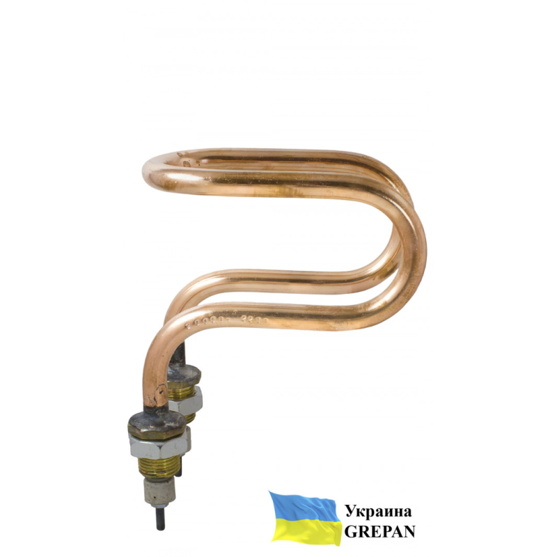 ТЭН медный для дистиллятора ДЭ-10 (ДЕ-10), 2,0 кВт/220В, М18, "гнутый" - Фото 3