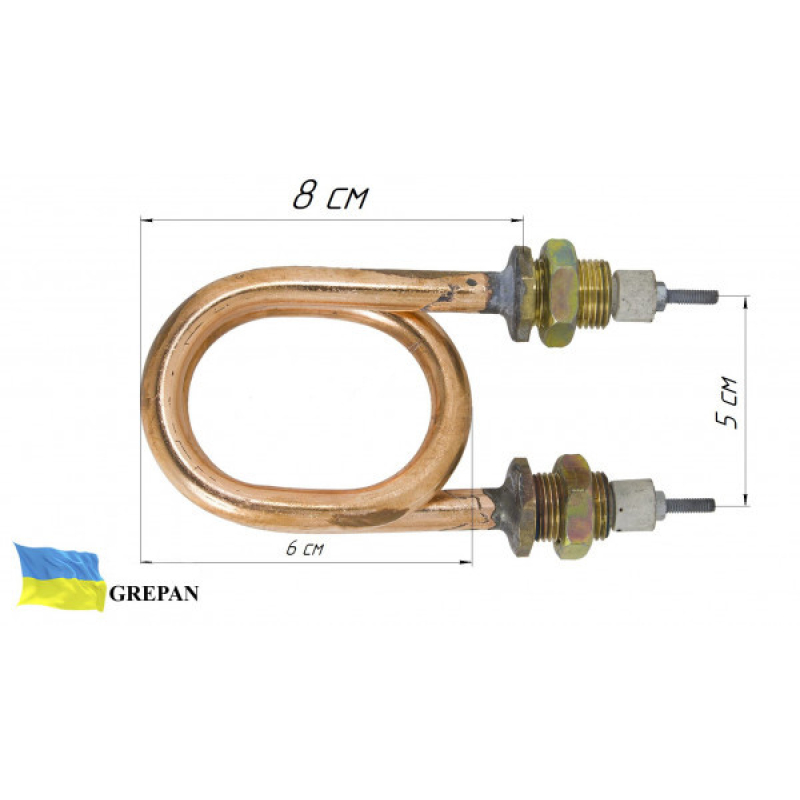 ТЕН мідний для дистилятора 1,0 кВт/220В, М18 - Фото 2