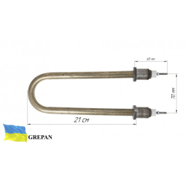 ТЕН для води, П-образний, нержавійка, 2,0 кВт, М22