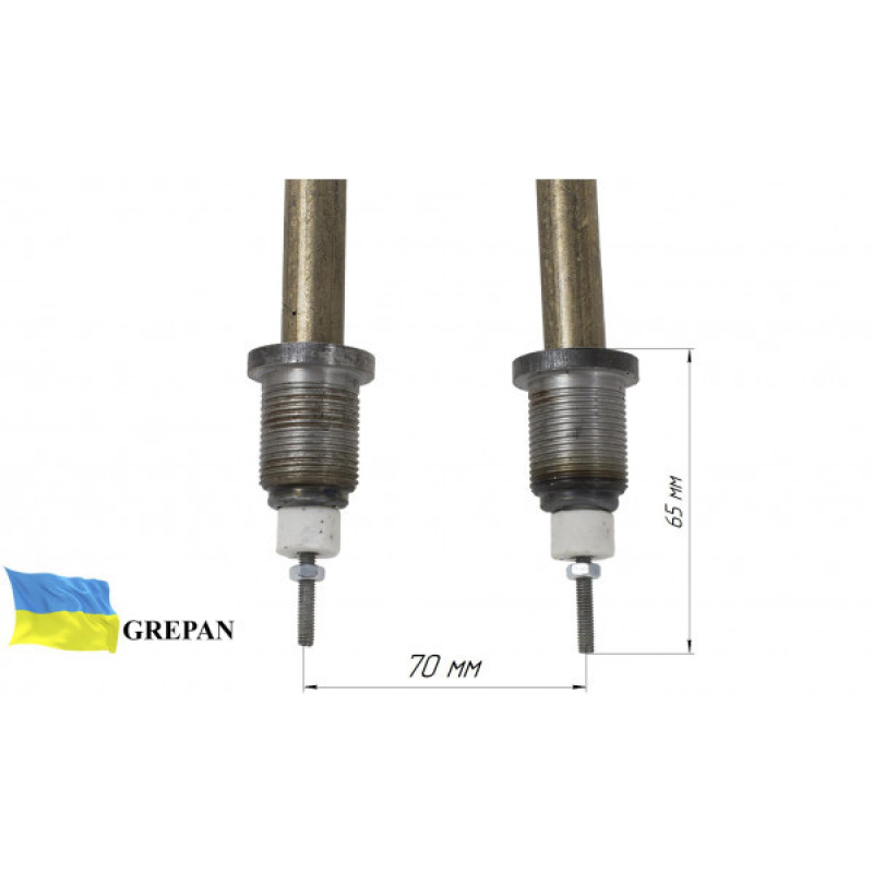 ТЕН для води, П-образний, нержавійка, 2,0 кВт, М22 - Фото 2