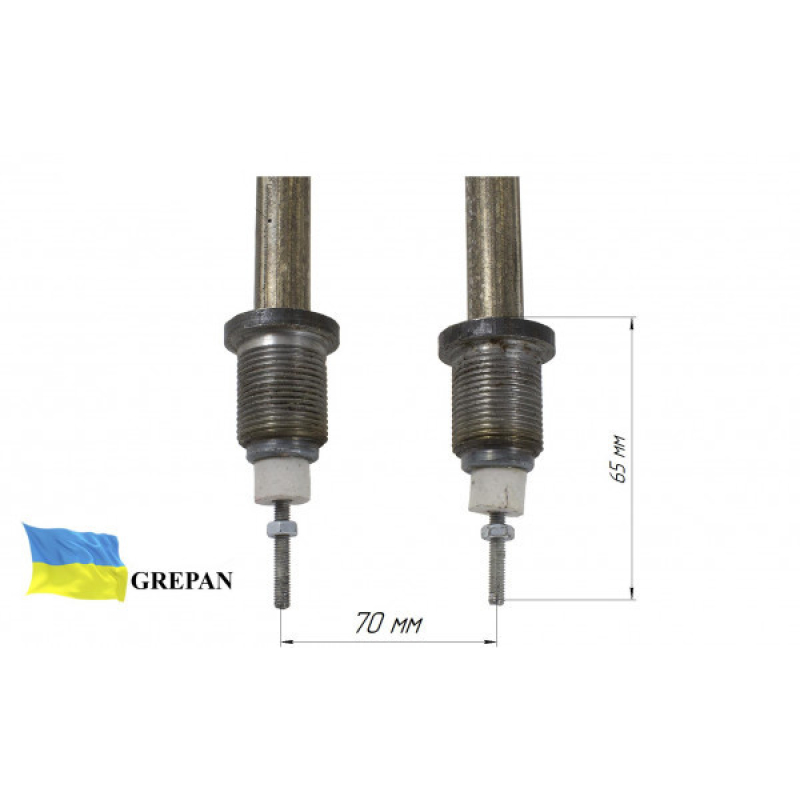 ТЕН для води, П-образний, нержавійка, 2,5 кВт, М22 - Фото 2