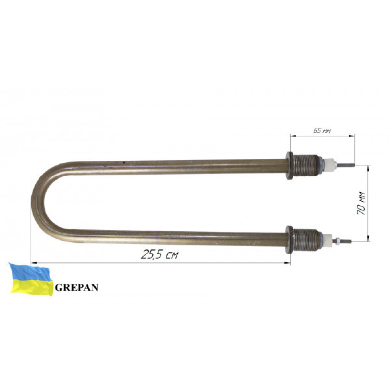 ТЕН для води, П-образний, нержавійка, 3,0 кВт, М22 - Фото 3