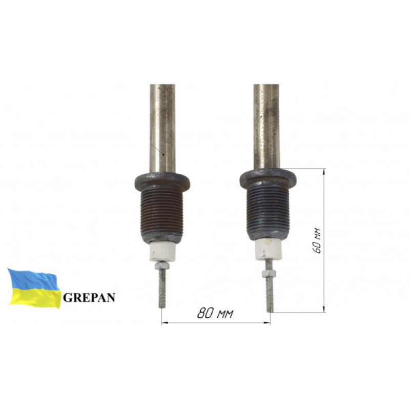 ТЕН для води, П-образний, нержавійка, 3,5 кВт, М22 - Фото 2