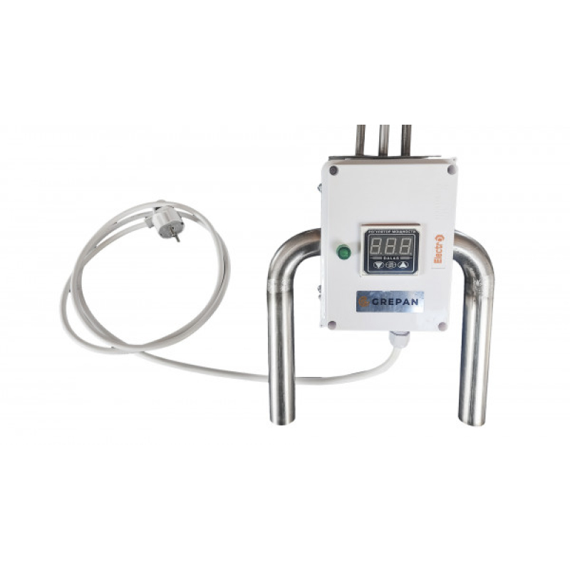 Кип'ятильник з відведенням, регулятором потужності та терморегулятором, кислостійка нержавійка, від  0,5кВт до 4кВт - Фото 1