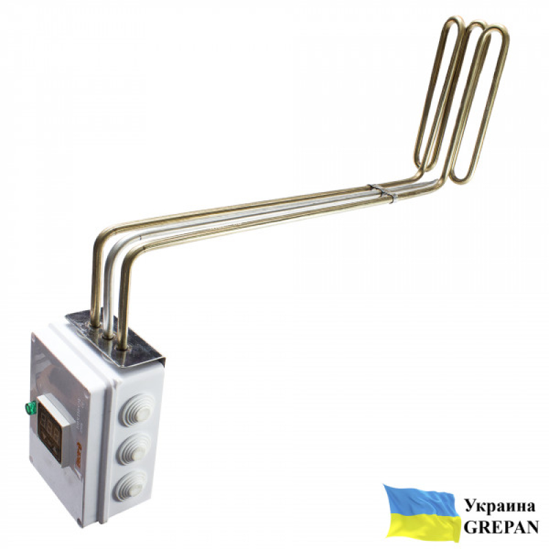 ТЕН занурювальний  з електронним терморегулятором, кислостійка нержавійка, від 0,5кВт до 3кВт - Фото 3