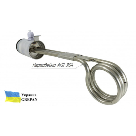 Кип'ятильник із механічним терморегулятором №4, нержавійка, 2кВт